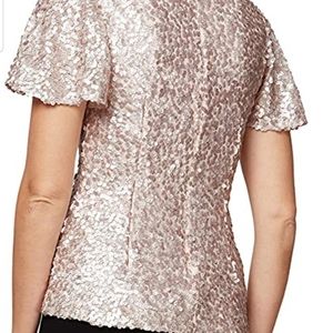 Alex Evenings womens Sequin Blouse - XL